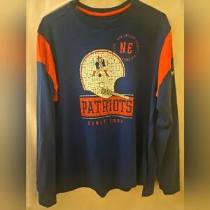 Patriots Long Sleeve Shirt - Blue and Red
